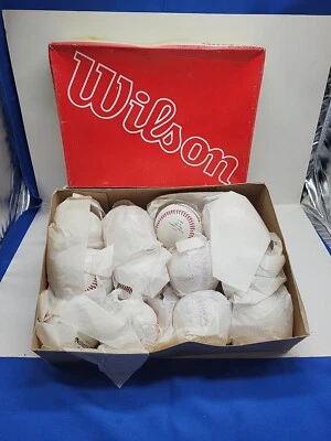  Pelotas de béisbol profesionales oficiales Wilson A 1060 1 docena de pelotas de goma de corcho de colección Foto 1 de 4