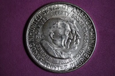1952 - George W Carver & Booker T Washington Commemorative Half Dollar! #K43540 - Image 1 of 2