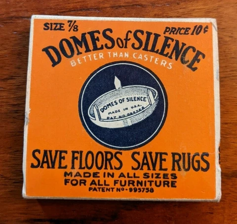 Vintage Domes Of Silence Furniture Leg Guards - Mid-Century Modern, Size 7/8 Cover