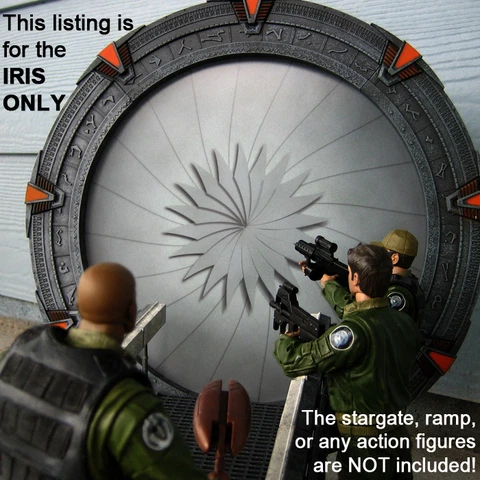 9.5 inch IRIS Photo Insert for DST Diamond Select SG-1 Stargate Closed Wormhole Cover
