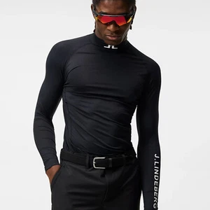 New Mens J.LINDBERG AELLO SOFT COMPRESSION BASE LAYER GMJT06334-9999 BLACK S-2XL - Picture 1 of 7