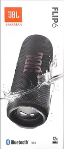 JBL Flip 6 Waterproof Bluetooth Speaker - Black - Picture 1 of 5