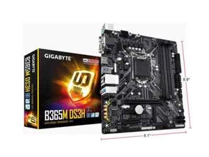 GIGABYTE B365M DS3H LGA 1151 (300 Series) Intel B365 Micro ATX Intel Motherboard - Picture 1 of 7