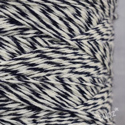 SOFT ARAN WEIGHT PURE WOOL YARN 400g CONE - 8 BALLS BLUE & WHITE MIX - KNITTING - Image 1 of 2