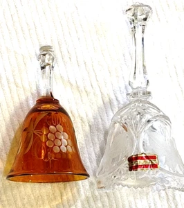 Konvolut Vintage BLEIKRISTALL Bleikristall SCHMETTERLING Glocke und BERNSTEIN Traubenglocke - Bild 1 von 4