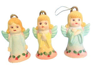 3 CAMPANAS DE ÁNGEL DE NAVIDAD DE CERÁMICA DE COLECCIÓN - Imagen 1 de 3