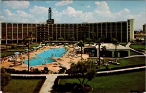 LAS VEGAS, NEVADA - FRONTIER HOTEL - BIRDSEYE VIEW - VINTAGE POSTCARD - Picture 1 of 2