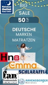 ⭐ SONDERPOSTEN: Deutsche Marken-Matratzen – Größe, Höhe & Härtegrad wählbar! - Bild 1 von 17