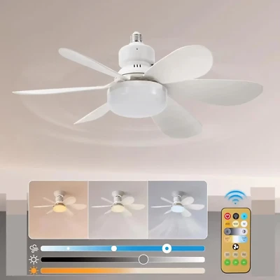 Ventilatore da soffitto con pala staccabile e telecomando smart per casa camere - Immagine 1 di 4