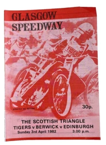 Programa The Scottish Triangle Tigers v Berwick v Edinburgh Speedway 3/4/82 - Imagen 1 de 6