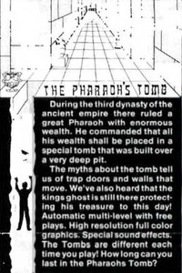 TI-99/4A MILLERS GRAPHICS THE PHARAOH'S TOMB 5.25 DISKETTE MIT ANLEITUNG - Bild 1 von 1