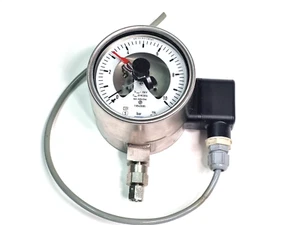 Wika Electric 233.30.100 Contact Pressure Gauge Stainless Steel cont 821.2 - Picture 1 of 3