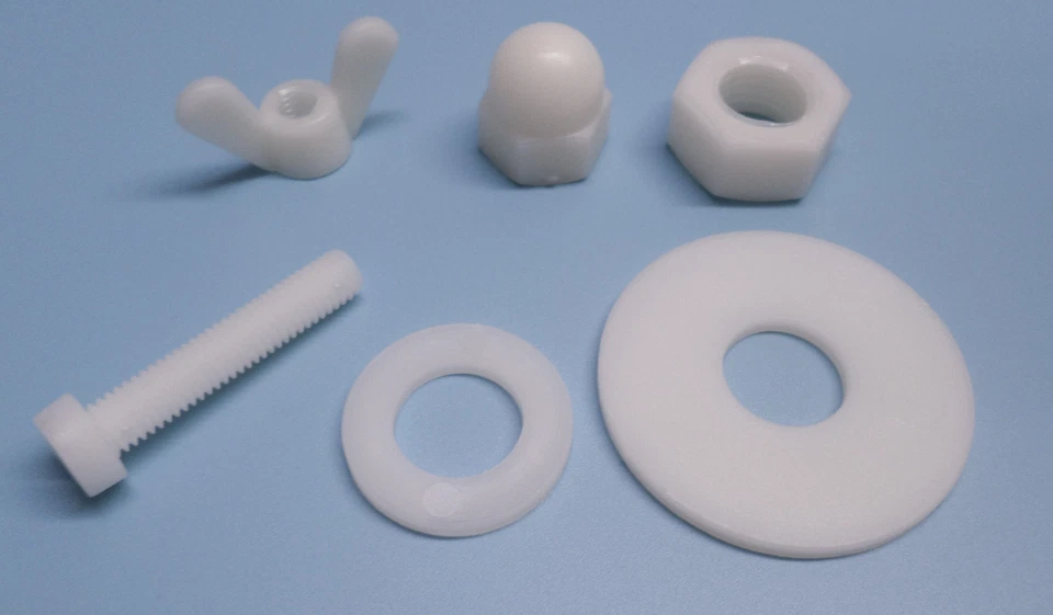 Kunststoff Muttern Schrauben Unterlegscheiben Flügelmutter Sechskantmuttern (95) - Bild 1 von 1