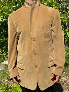 Su Misura Ermenegildo Zegna Corduroy Blazer Suit Cashmere Formal Size 56 6 R - Picture 1 of 24
