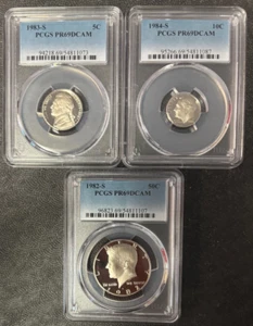 1983-S Jefferson Nickel/1984-S Roosevelt Dime/1982-S Kennedy Half (PR69DCAM)PCGS - Picture 1 of 2