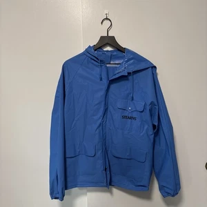 Stearns Thigh Length Dry Wear Jacket Men's S Blue Hooded Rain Waterproof - Picture 1 of 14