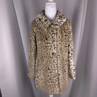 Abrigo Sisters Outerwear Mujer Mediano Marrón Leopardo Imitación Piel Estampado Animal Mod Foto 1 de 4