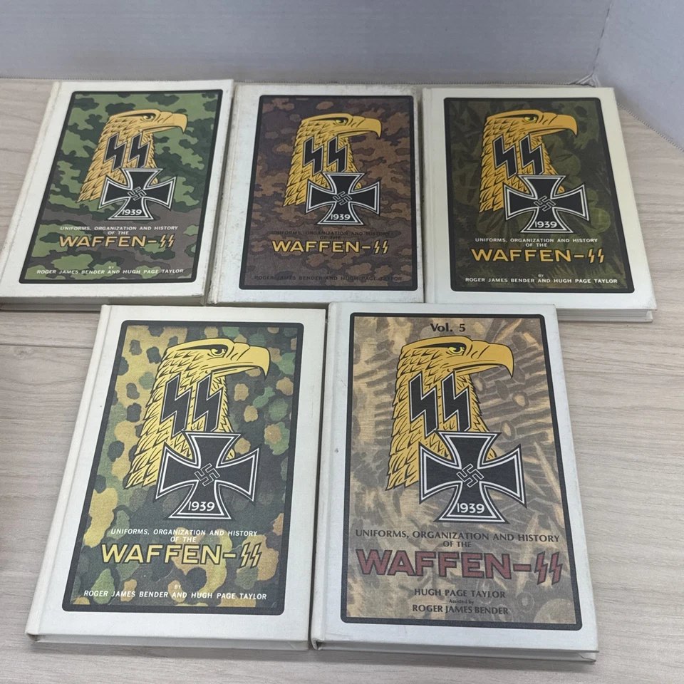 Volumes 1-5 WWII German Army & History of Waffen SS Uniforms Books 1st Editions Foto 1 de 4