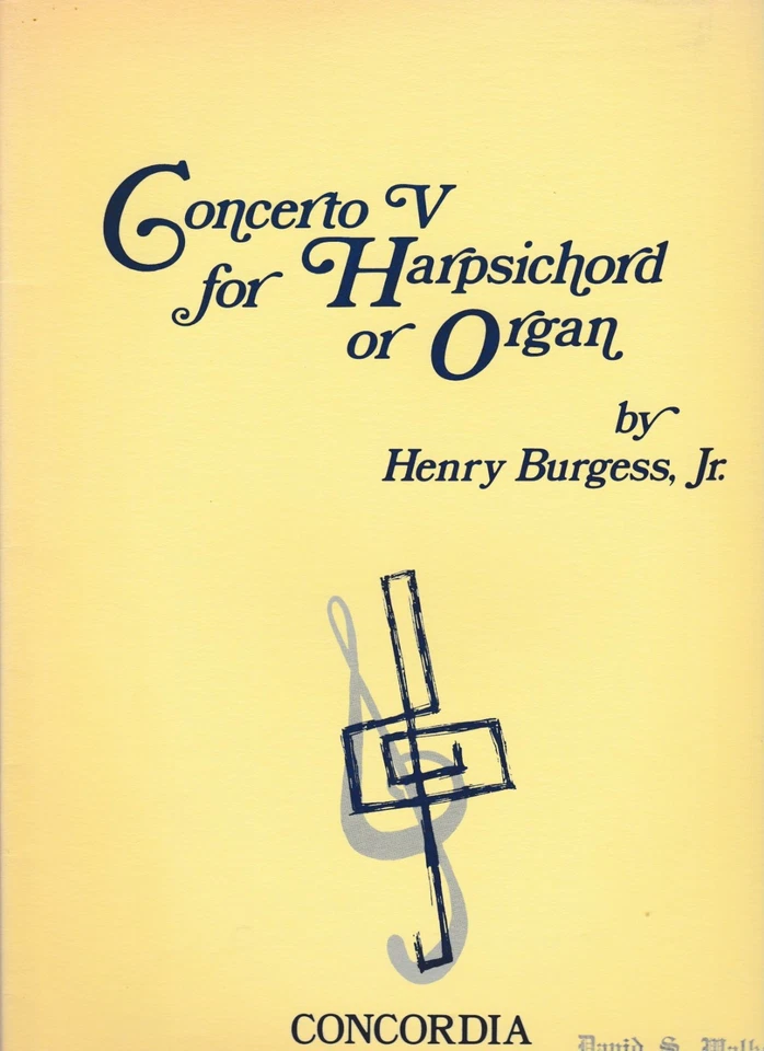 Concierto V para clavecín u órgano de Henry Burgess, Jr, Francis Hopper Foto 1 de 1