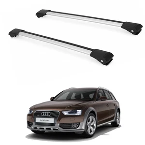 Lockable Roof Rack Cross Bars for Audi A4 B8 Allroad Quattro 08-16  Silver 2Pcs - Bild 1 von 11