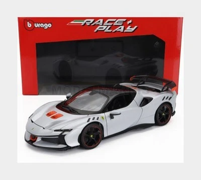 BURAGO 18-16020W FERRARI SF90XX STRADALE 2024 - BIANCO ARTICO - WHITE MET ORANGE - Immagine 1 di 2