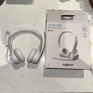 Logitech Zone 300 Bluetooth Headset with Noise-Canceling Microphone White - Picture 1 of 1