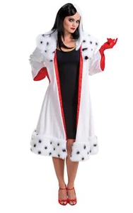 Cruella de Vil Deluxe Coat Costume for Women Small 4-6 - Picture 1 of 3
