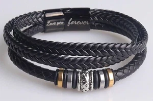 Love You Forever Son's Man's Braided Bracelet NEW - Picture 1 of 3