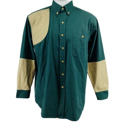 RedHead Shooting Hunting Shirt Mens Large Green Polyester Cotton Button Up.  U19 - Image 1 of 4