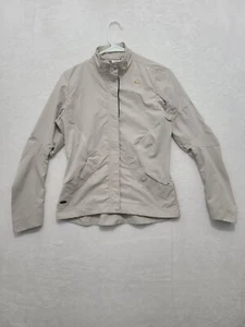 Adidas Climaproof Women's Beige Full Zip Breathable Windbreaker Jacket Size S - Picture 1 of 13