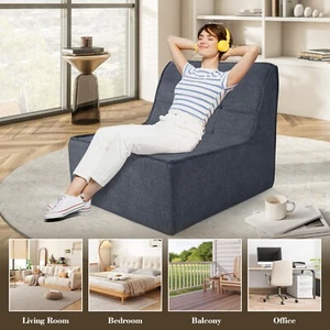 Lazy Sofa No Assembly Multi-Functional Comfy Fireside Single Chair Ergonomic NEW - Picture 1 of 53