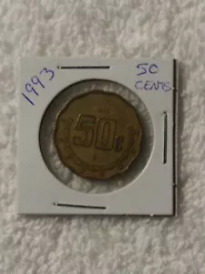 50 CENTS 1993 MEXICAN COIN - Picture 1 of 12