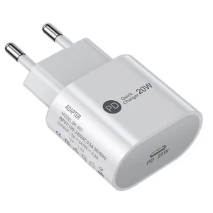 20W Szybka ładowarka USB Typ C Sieć Wtyczka sieciowa Adapter do telefonu komórkowego Samsung Biały - Zdjęcie 1 z 10