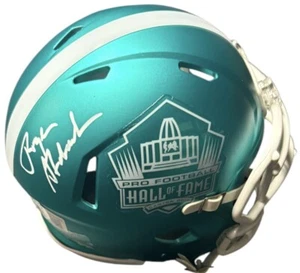 Dallas Cowboys Roger Staubach Signed Hall Of Fame Teal Mini Helmet Beckett - Picture 1 of 1