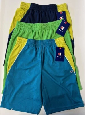 Lot/3 Boy's Champion Basketball Shorts Size L 14/16 or XL 18/20 NEW MSRP $54.00 - Image 1 of 4