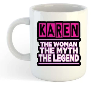 Karen - The Woman, The Myth, The Legend Mug - Name Personalised Funky Gift - Picture 1 of 1