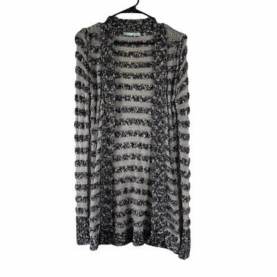 Женский кардиган Maurices в полоску вязаный свитер с открытой передней частью размер M средний - Изображение 1 из 4