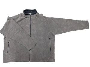 NWT NEW FLEECE FULL ZIP JACKET COAT SWEATSHIRT DARK GRAY GREY BLACK 4X 4XL - Picture 1 of 5