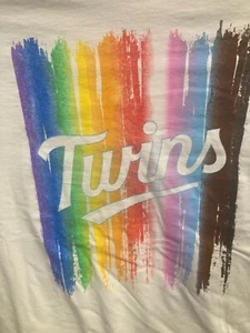 Minnesota Twins XL SGA 6/15/2024 Pride  T-Shirt Cotton+ MLB 2XL - Picture 1 of 7