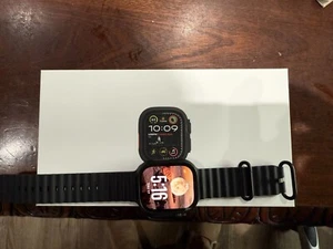 Apple Watch Ultra 2 2nd Gen 49MM GPS & Cellular Finish Black Titanium -Excellent - Picture 1 of 4