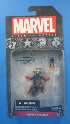 4-дюймовая экшн-фигурка Marvel Rocket Racoon 2014 Hasbro как новая на картонке Guardians Groot Universe - Изображение 1 из 4