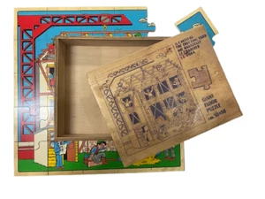 Puzzle Vintage "IL CANTIERE", interamente in legno  - Foto 1 di 3