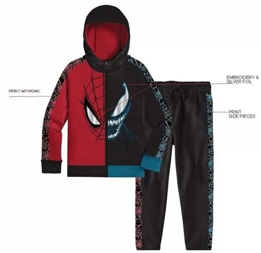 Marvel Spiderman Two Piece Sweatshirt Jacket and Pants Sz S (6/7)
