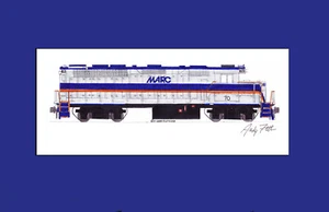 MARC GP39H-2 #70 11"x17" stampa opaca firmata Andy Fletcher - Foto 1 di 1