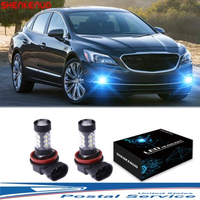 1 par de bombillas antiniebla LED H11 H16 para Buick LaCrosse 2005-2019 8000K azul hielo Foto 1 de 4