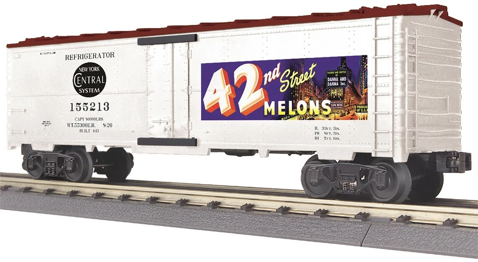 MTH 30-78226 O Gauge 3 RAIL Modern Reefer Car - 42nd Street Mellons - Image 1 of 1