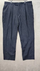 Donna Karan Signature Mens Grey 100% Wool Trouser Pants Made In Italy 40 x 30" - Bild 1 von 20
