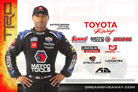 2022  ---  ANTRON BROWN "TRD PRO" TOYOTA DREAM GIVEAWAY NHRA HANDOUT / POSTCARD Cover