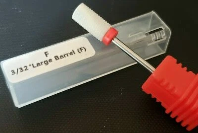 Broca de uñas de gel UV de cerámica vástago de barril grande tamaño: 3/32"" -Elige  Foto 1 de 3