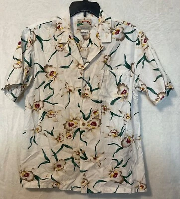 Camisa Aloha Hawaiana Vintage Paradise Found Floral Multicolor Talla Mediana Foto 1 de 4
